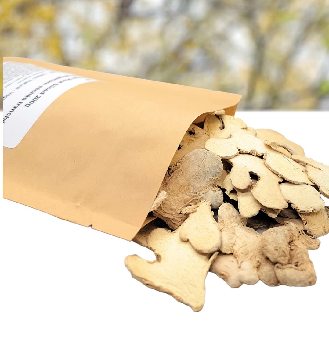 Herbal Cure - Ginger Root Sliced 200g - Dried Natural Vegan